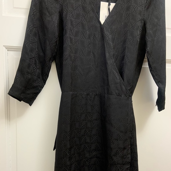 Sezane Crossover silk jacquard dress NWT - Picture 6 of 7